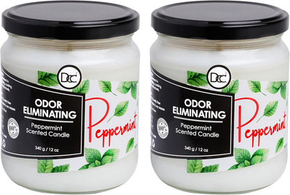 Vanilla Bean Odor Eliminating Highly Fragranced Candle - Eliminates 95% of Pet, Smoke, Food, and Other Smells Quickly - Up to 80 Hour Burn time - 12 Ounce Premium Soy Blend - Colors A
