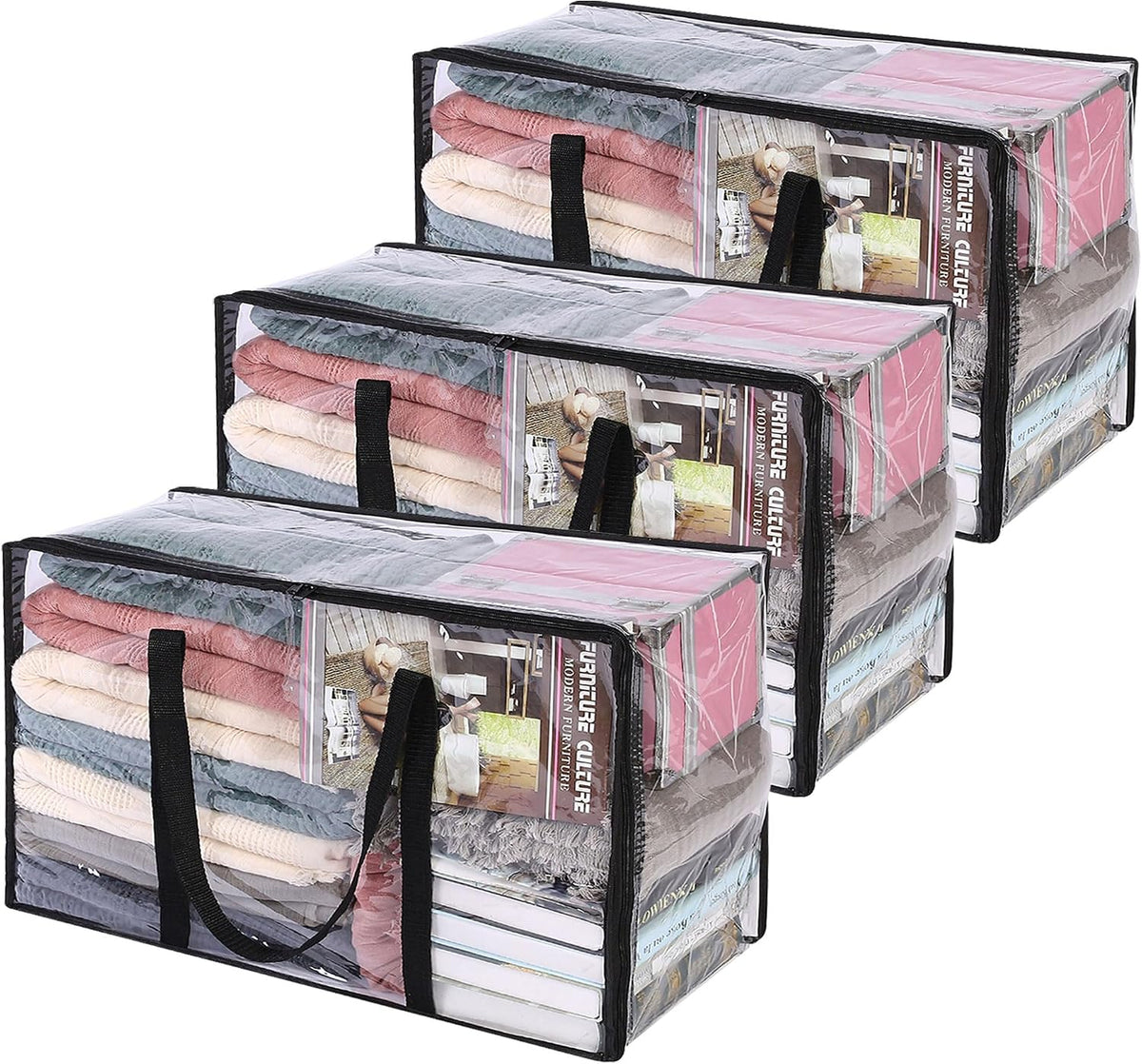Vieshful Clear Storage Bags for Clothes Blanket Comforter & Bedding