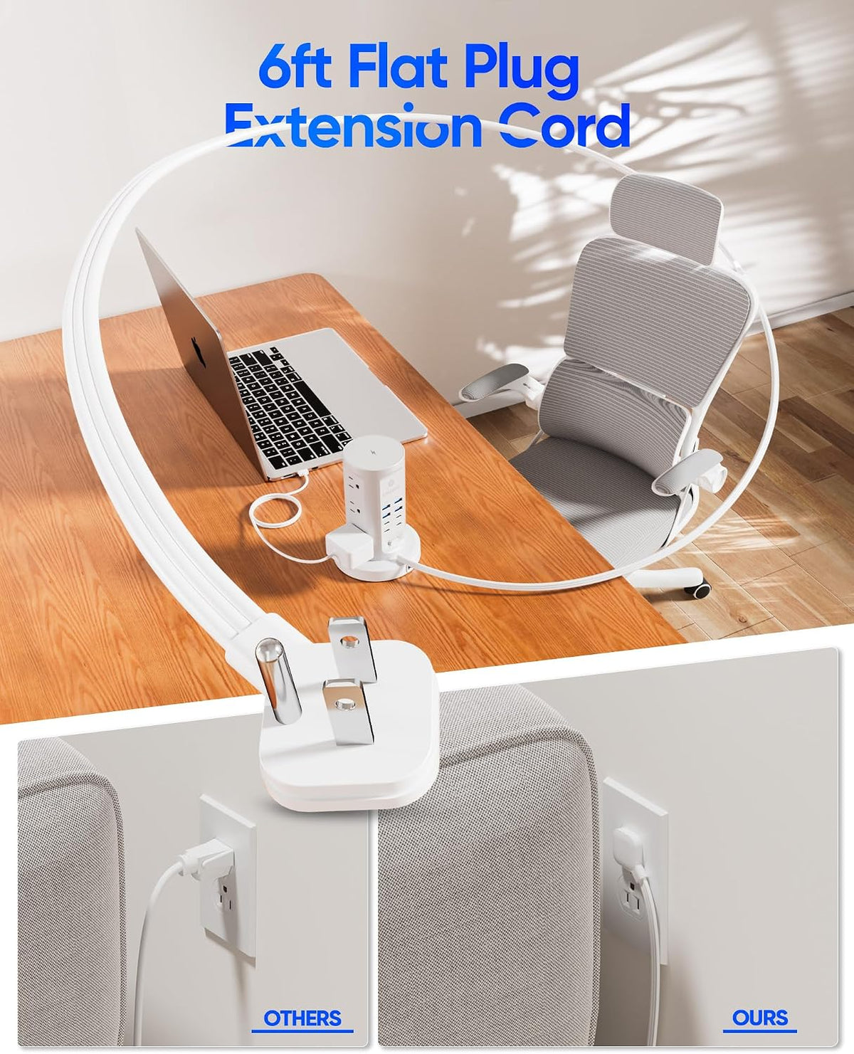 Power Strip Tower, kakyanill Charging Station 9 AC Outlets 8 USB Ports