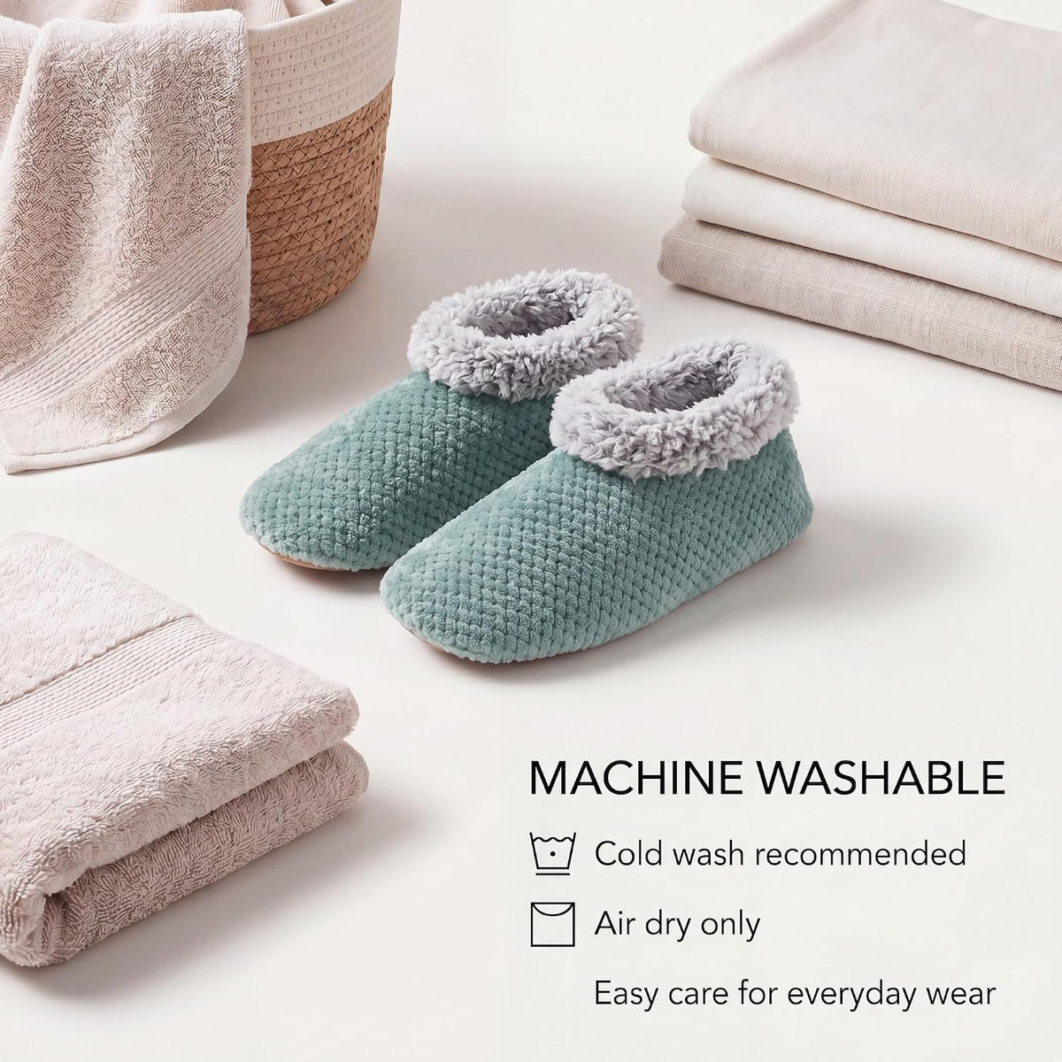 Cozylook Fuzzy Slippers for Women Indoor Soft Sole Slipper Socks
