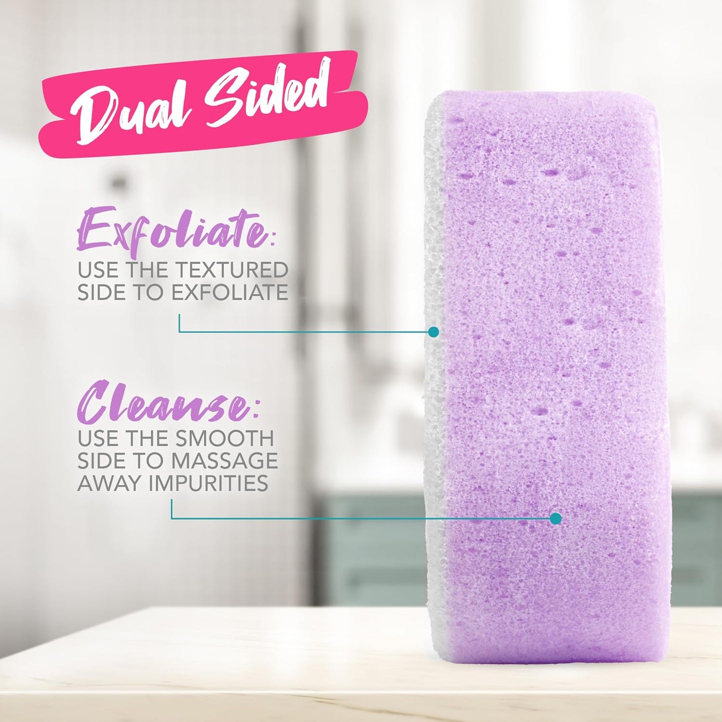 Spongeables Anti-Cellulite Body Wash in a Sponge, Moisturizer and Exfoliator, 20+ Washes