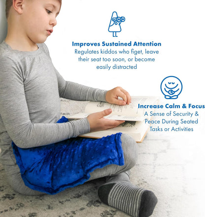 Harkla Weighted Lap Pad for Kids, Deep Blue, 5lb