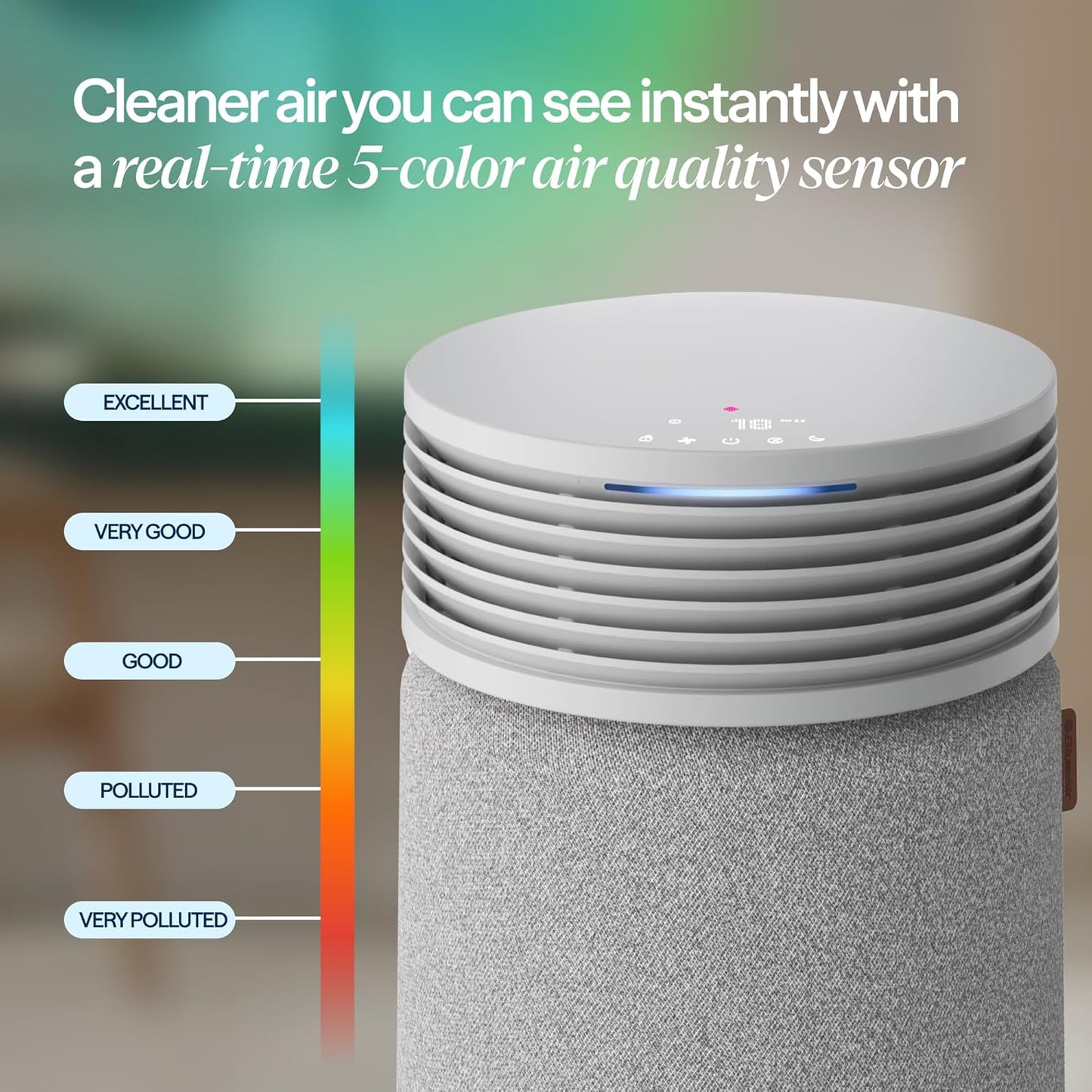 BLUEAIR Air Purifier for Home HEPA Air Purifiers for Pets, Allergies, Dust, Nursery, Office HEPASilent Techonolgy Air Cleaner for Small Rooms 432 sq ft coverage - Blue Pure 511