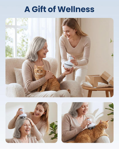 COMFIER Electric Scalp Massager, Waterproof Head Massager with Mutlti-Modes Vibration, Handheld Portable Head Scratcher for Hair Growth, Dog Cat Massager for Deep Clean and Stress Relax