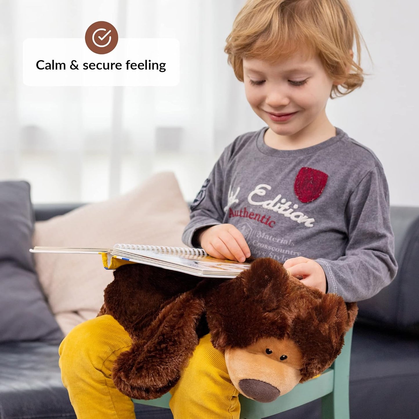 ODOXIA Weighted Lap Pad for Kids 5Lbs | Calming & Comforting | Cat Animal | Sensory Product | Blanket for Special Needs | Carrying Bag Included