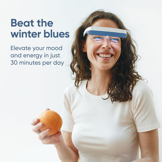 luminette 3 Light Therapy Glasses - Wearable Light Therapy Lamp - Natural Relief for Sleep Problems, Seasonal Mood Disorders & Jet lag - Portable Daylight Lamp (Blue)