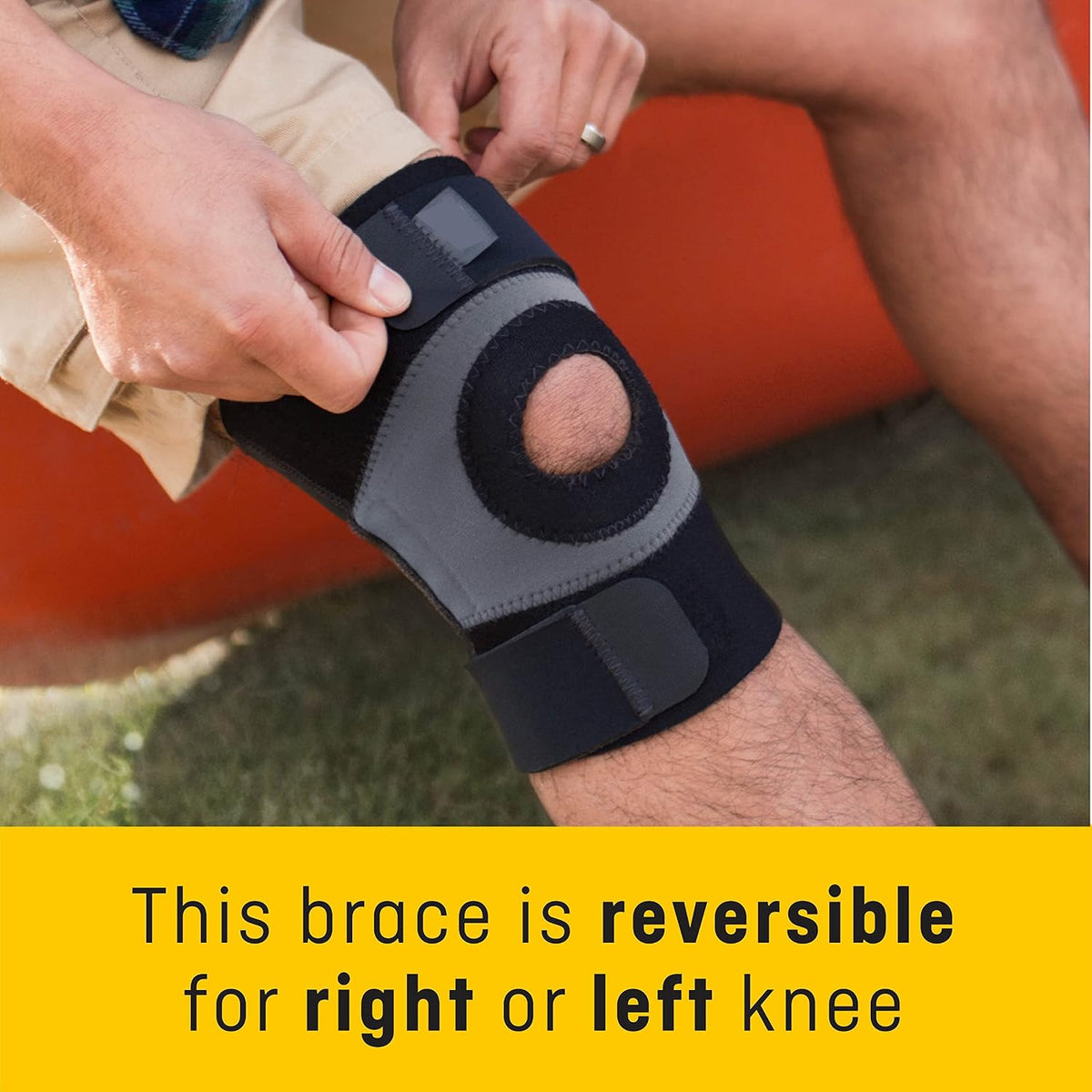FUTURO Performance Compression Knee Support, Ideal for Everyday Activities, One Size - Black