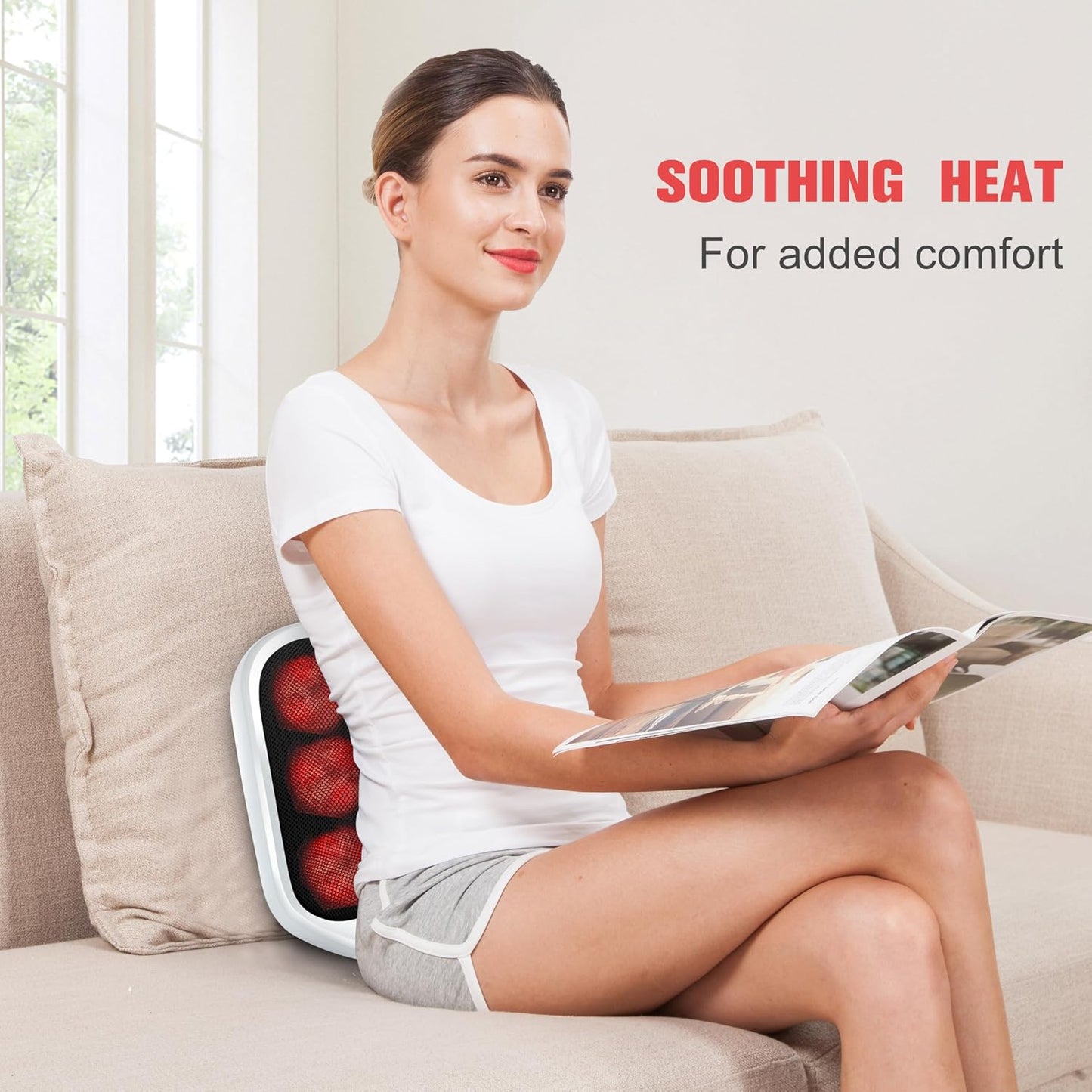 Snailax 2-in-1 Shiatsu Foot and Back Massager with Heat - Kneading Foot Warmer, Electric Feet Massage, Massagers for Back,Leg, Fathers Day Gift for Dad Men Women