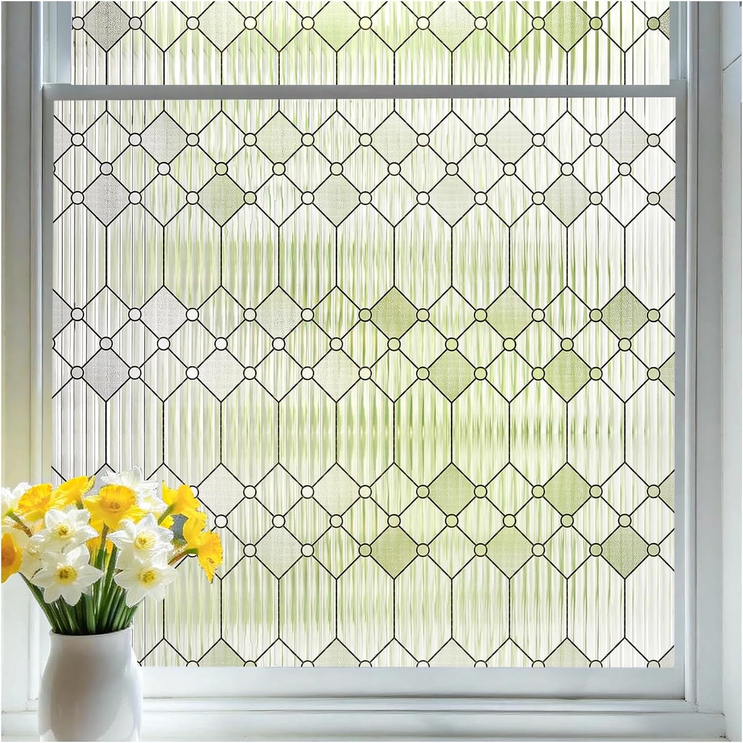 Coavas Blackout Window Film, 100% Light Blocking Privacy Window Film, No Glue Static Cling, Heat & UV Blocking, Removable Room Darkening Window Cover, Renter Friendly for Bedroom, 17.5x78.7Inch,Black