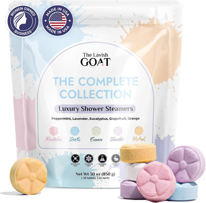 TLG Soothe Shower Steamers Aromatherapy 7 Pack – USA Made with Extra Menthol, Peppermint & Eucalyptus – Shower Bomb for Relaxation, Stress & Sinus Relief – Gift for Men & Women