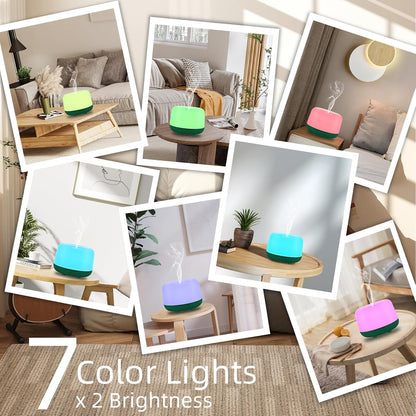 300ML Essential Oil Diffuser, Remote Control Ultrasonic Aromatherapy Oil Diffusers Cool Mist Humidifier, Waterless Auto-Off and 7 LED Light Colors for Bedroom, Yoga, SPA, Baby