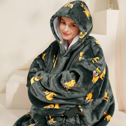 Narecte Cozy Oversized Blanket Hoodie Wearable Blanket Adults Soft Hooded Blanket Hoodie Birthday Gifts for Women Christmas - Colors A