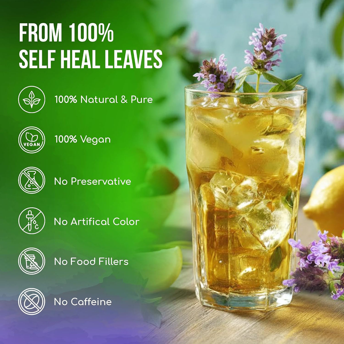 FreshDrinkUS, Premium Self Heal Leaf Tea Bag, 75 Count, Caffeine Free