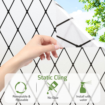 LUTE Blackout Window Film Removable Window Tint for Home Privacy Black 17.5" x 78.7", Static Cling for Inside Dark Sunlight Blockers Darkening Light Blocking for Bedroom Home Theater Garage