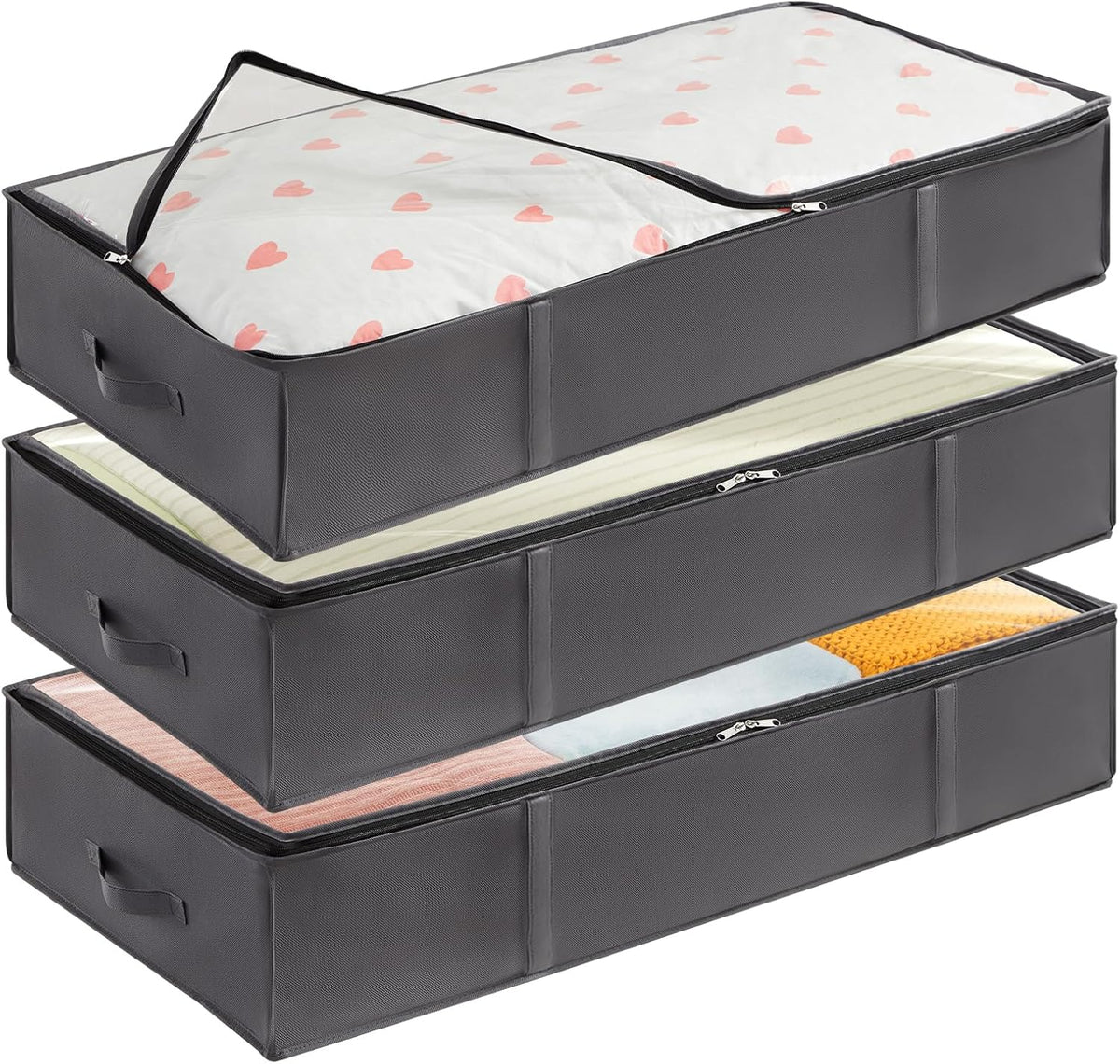 Lifewit 95L Under Bed Storage Container, Blanket Organizer, Gray