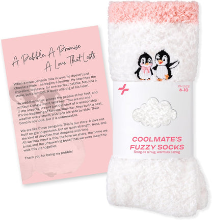 COOLMATE Fuzzy Socks for Women Gift Box – Cozy Soft Cloud Socks for Spa Home, Mother’s Day Gifts for Mom Grandma