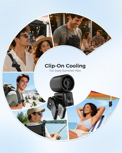 Hotsales Clip-On Portable Fan for Strollers, Handheld Turbo Fan for Travel
