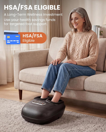 CILI Foot Massager with Heat, Shiatsu Foot Massager for Neuropathy & Plantar Fasciitis Relief, Gifts for Women Mom Dad,Heated Feet Massager with Deep Kneading,Compression,Vibration,FSA Eligible HSA