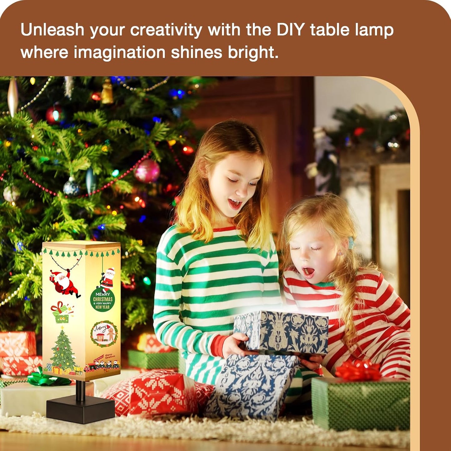 aooshine Small Table Lamp for Bedroom - Bedside Lamps for Nightstand, Minimalist Night Stand Light Lamp with Square Fabric Shade, Desk Reading Lamp for Kids Room Living Room Office Dorm