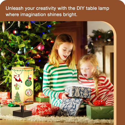 aooshine Small Table Lamp for Bedroom - Bedside Lamps for Nightstand, Minimalist Night Stand Light Lamp with Square Fabric Shade, Desk Reading Lamp for Kids Room Living Room Office Dorm
