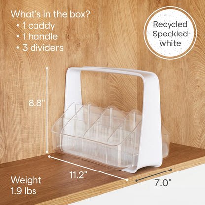 YouCopia TeaStand Tea Bag Organizer with Clear Removable Bins, Cabinet or Pantry Storage Caddy, 80-Bag