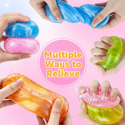 4 Pack Fidget Toys, Squishy Cube, Cube Squishy for Anxiety & Stress Relief for Adults, Slow Rise Sensory Stress Balls, Classroom Prizes