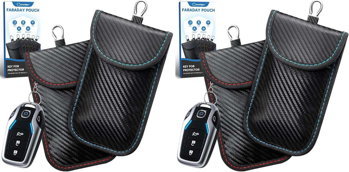 Faraday Bags for Phones, 2 Pack Signal Blocking Pouch