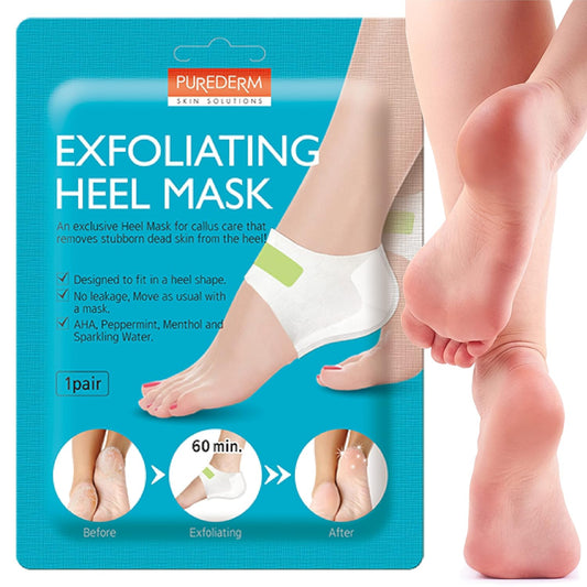 Purederm Exfoliating Foot Peeling Mask & Foot Peel for Dry Cracked Heels – Dead Skin & Callus Remover for Feet, Rough Skin Care for Baby Soft Feet