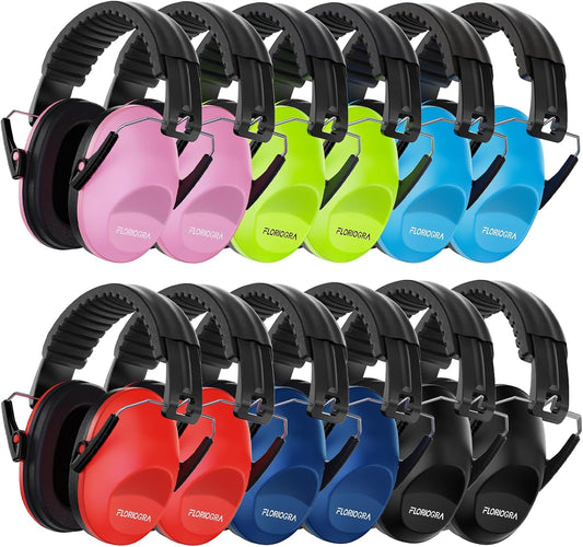 Floriogra 12 Pack Noise Canceling Headphones for Kids, Kids Ear Protection Earmuffs for Autism, Toddler, Children, Noise Cancelling Headphones Sound Proof Earmuffs for Concerts, Air Shows, Fireworks