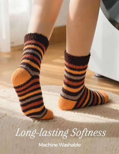 TEHOOK Warm & Cozy Gifts for Women, Fluffy Fuzzy Plush Sleeping Slipper Socks - Soft Warm Fabric