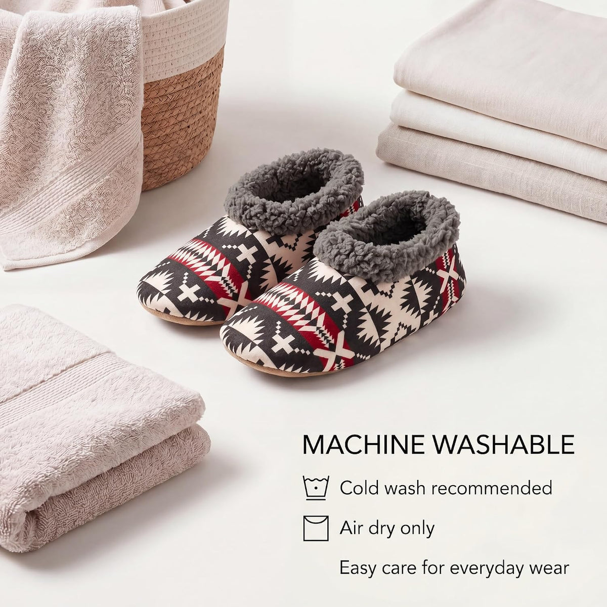 Cozylook Fuzzy Slippers for Women Indoor Soft Sole Slipper Socks