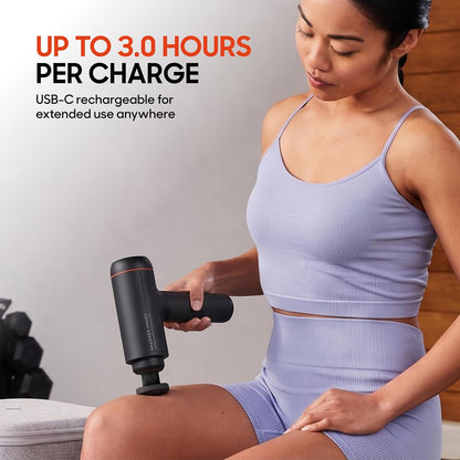 Sharper Image PowerBoost Max Massage Gun [2026 Version] Anti-Stall Deep Tissue Percussion Massager| 7 Speeds| Workout Muscle Recovery| Pain Relief| Back & Shoulder Massage Tool| Gifts for Men Women