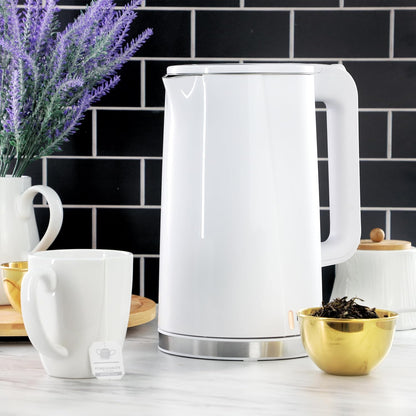 MegaChef Electric Watter Boiler/Tea Kettle (Glass, Silver, 1.8 Liter)