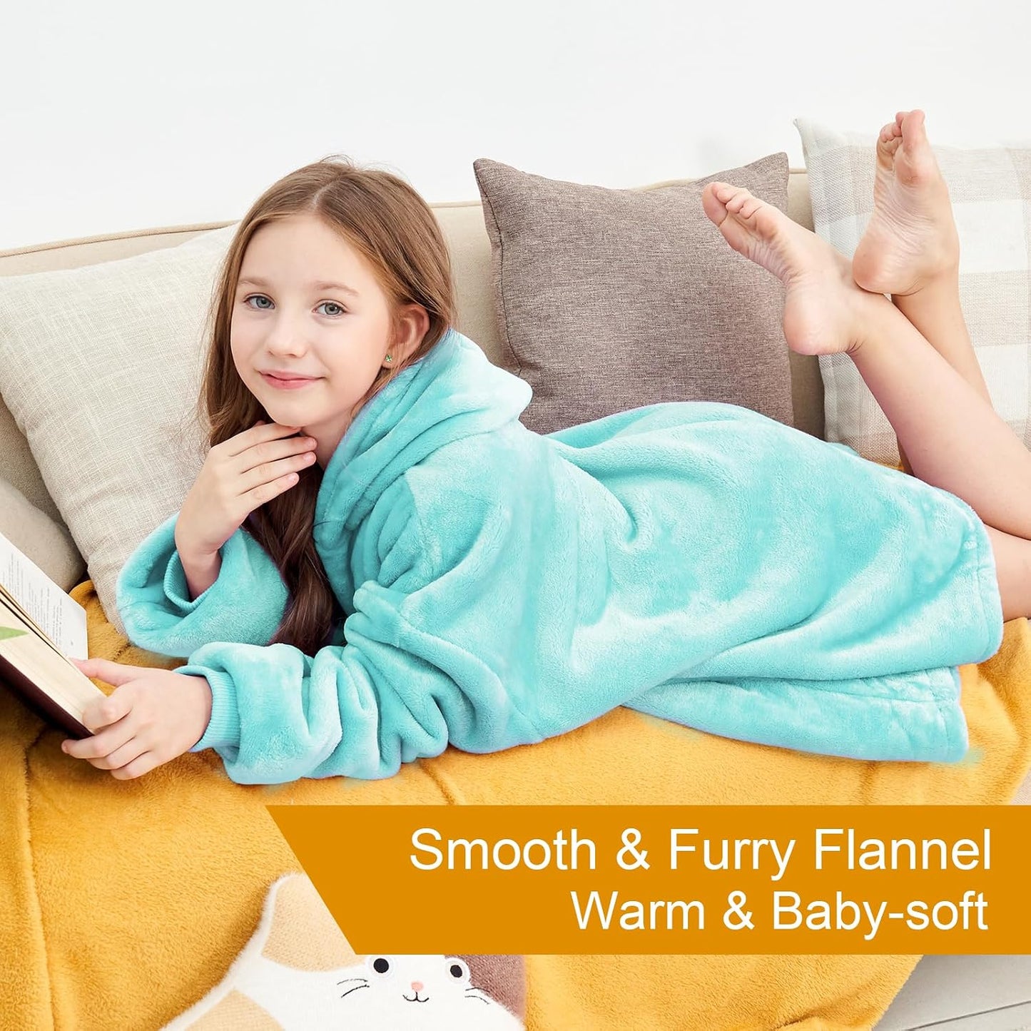 Aemicion Strawberry Blanket Hoodie,Oversized Sherpa Wearable Hooded Blanket,Warm Cozy Sweatshirt Gifts for Women Girls Adult