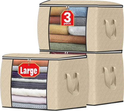 Fab totes Storage Bags for Clothes Blanket Storage Bins with Lids