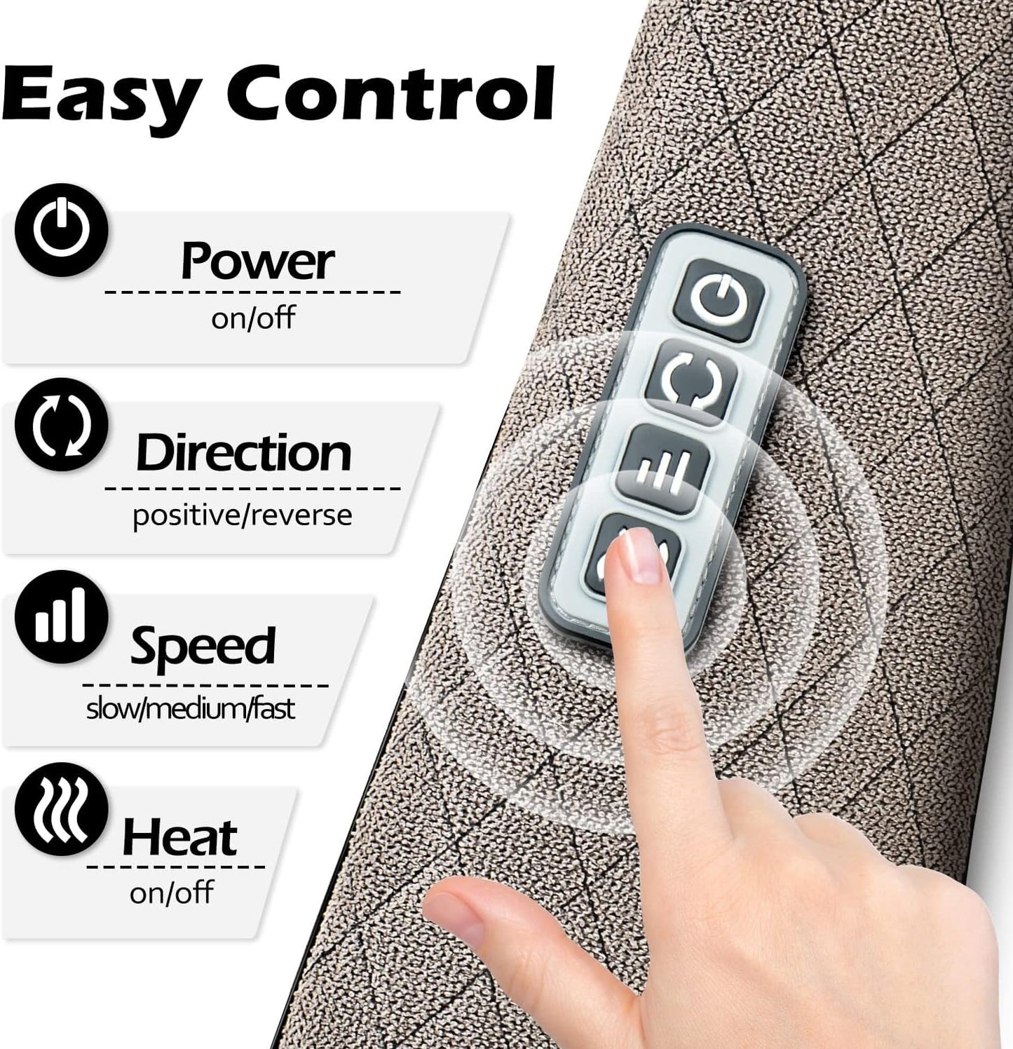 Blue Elf Shiatsu Neck Back Massager,Kneading Electric Massager with Heat