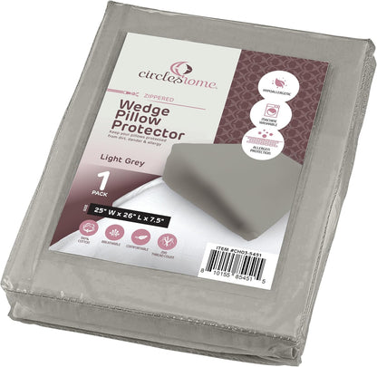 CirclesHome Pillow Protectors 4 Pack Standard Zippered - 100% Cotton Breathable Pillowcases - Protects Pillows from Dirt, Dust and Debri (Standard - Set of 4 - 20x26)