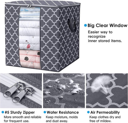 Storage Bags 3 Pack 100L Clothes Organization and Storage Containers