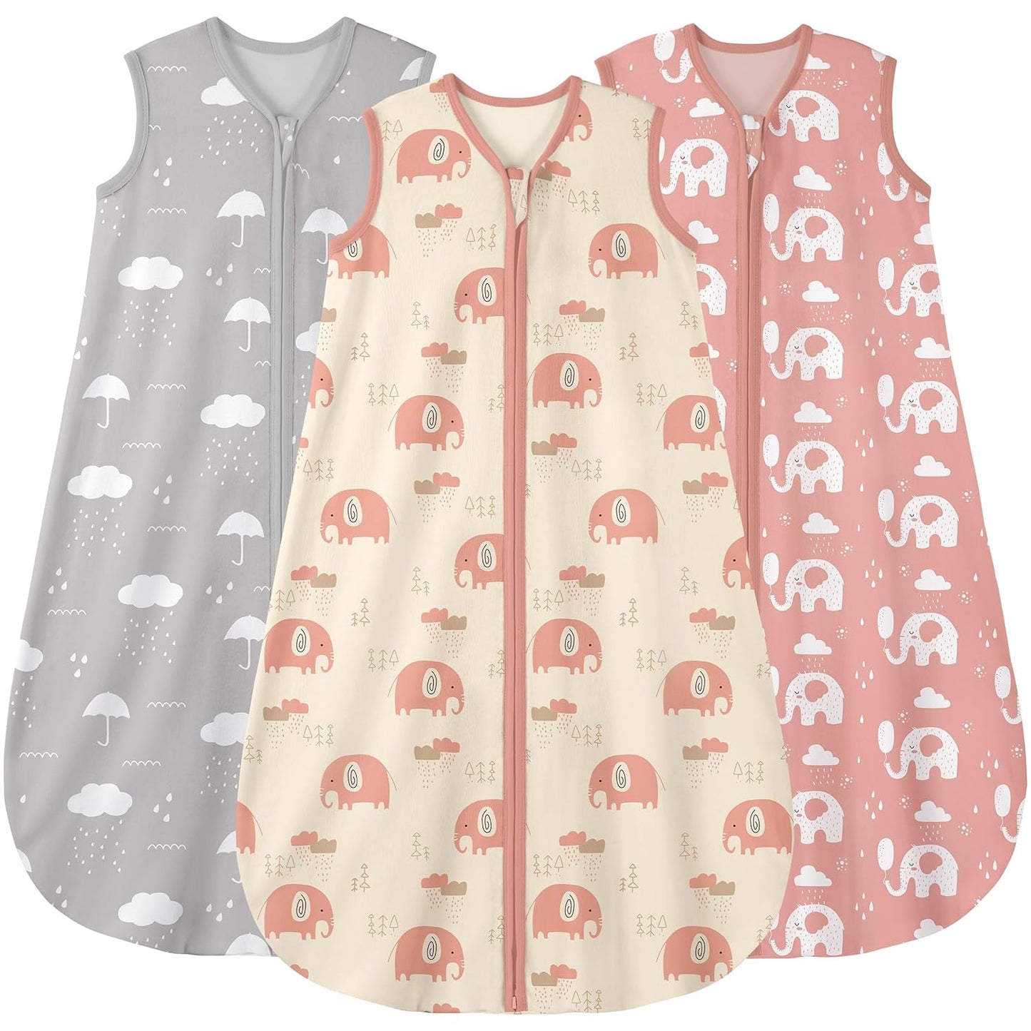 Yoofoss Baby Sleep Sack Baby Wearable Blanket 100% Cotton 2-Way Zipper Toddler Sleeping Sack