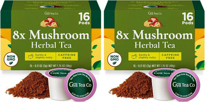 Gya Tea Co Chamomile Lavender Herbal Tea Pod (16 Count)- Decaf Wellness Tea for Body Comfort & Relaxing