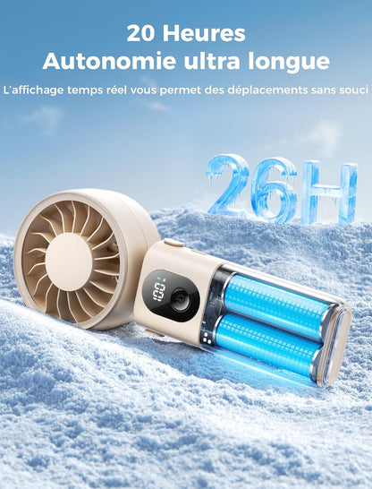 Aecooly Mighty Portable Handheld Fan | 20H Max Cooling | 3 Flexible Modes