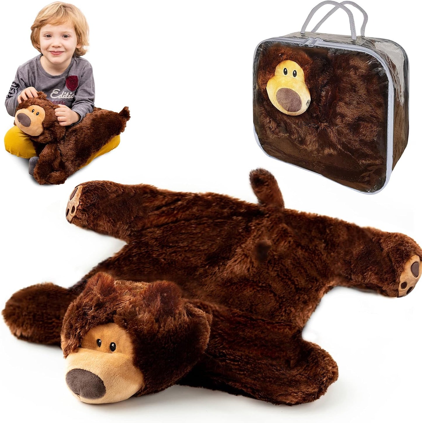 ODOXIA Weighted Lap Pad for Kids 5Lbs | Calming & Comforting | Cat Animal | Sensory Product | Blanket for Special Needs | Carrying Bag Included