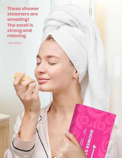 Shower Steamers Aromatherapy 15 Pack, Menthol & Eucalyptus Shower Bombs with Natural Essential Oils, Quick Relief Nasal Congestion, Relaxation & Self Care Gifts for Women & Men