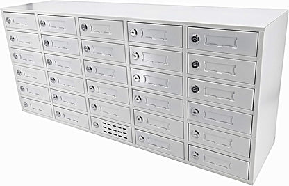 FixtureDisplays® 30-Slot Cell Phone Smartphone Charging Station Lockers Assignment Mail Slot Box USB Femal Ports in Each Slot Max 5 Watts Per Slot Output 15252-USB-NPF