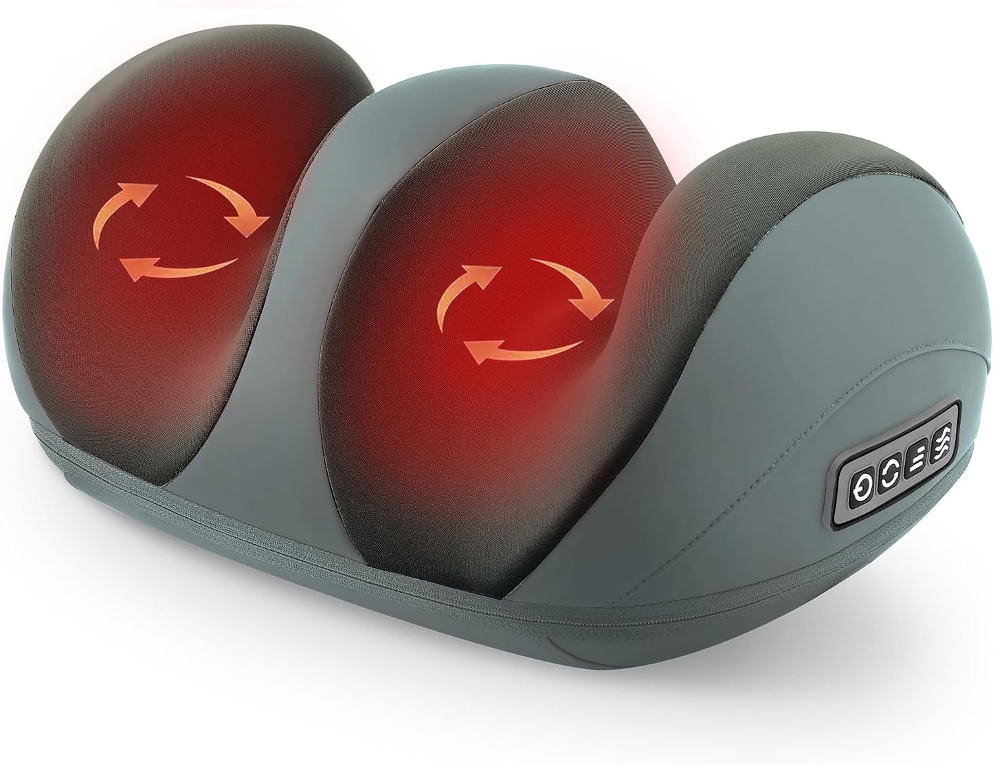 Black Foot Massager with Heat Electric Foot and Calf Massager with Roller Deep Shiatsu Feet Massage for Plantar Fasciitis Neuropathy & Pain Relief Gifts for Women & Men