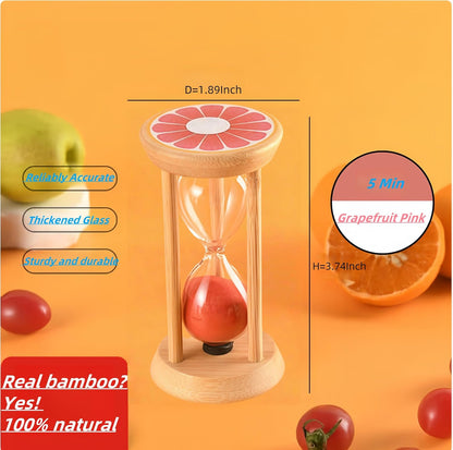 Mini Wooden Sand Timers,100% Bamboo Hourglass Sand Timers 1Min Sandglass Timer for Toothbrush Timer Games Classroom Home Office Cooking(Blue+1Min)