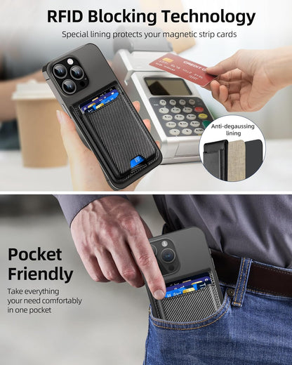 ExtreLife for Magsafe Wallet, Works with Apple Find My, 6 Cards Holder