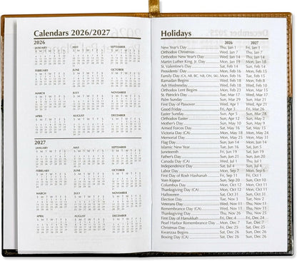 BookFactory 2026 Weekly Pocket Calendar Planner with Notepad