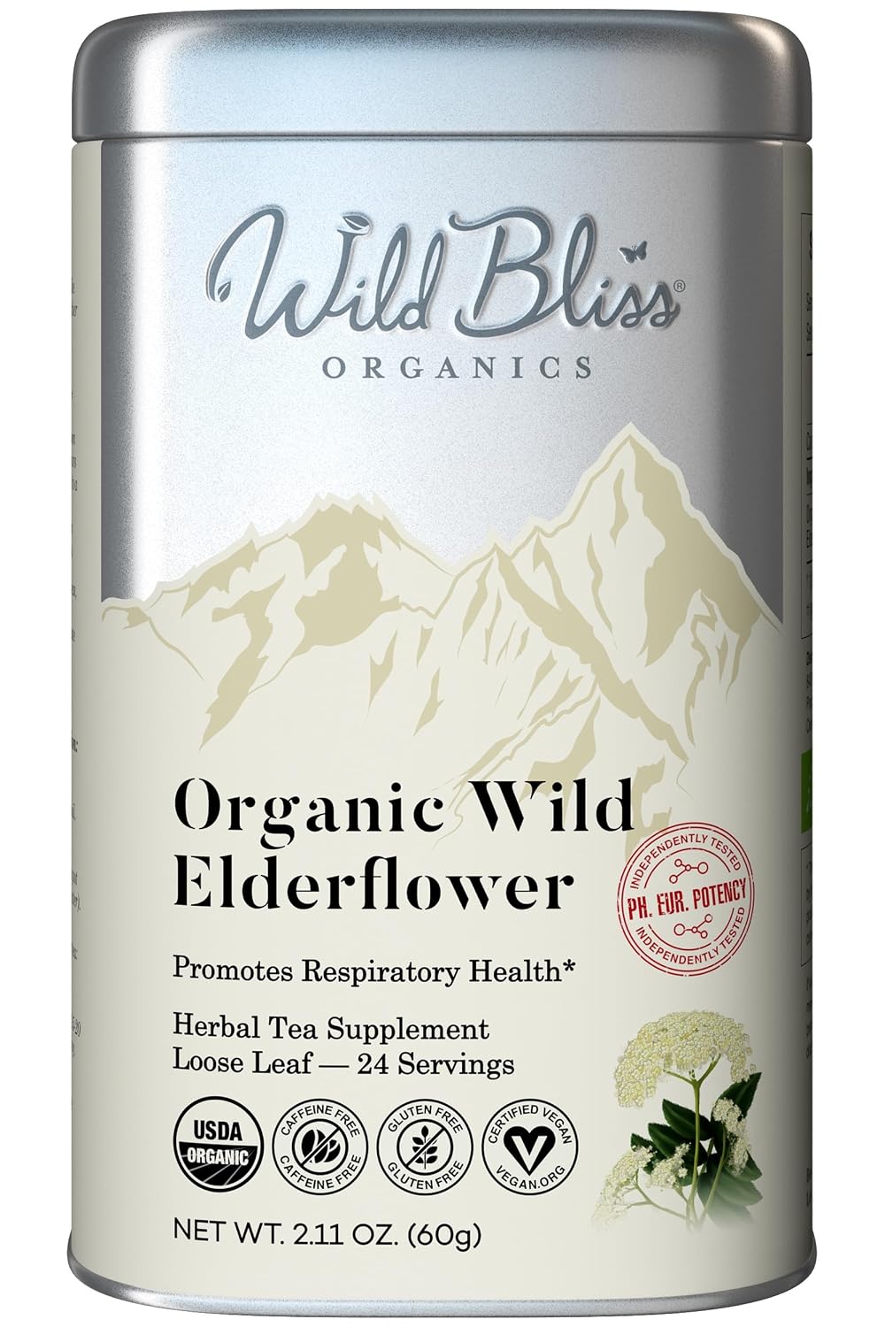 Organic Lemon Balm Tea - Caffeine Free Loose Leaf Herbal Tea - Pharmacopoeia Potency - 25 Servings