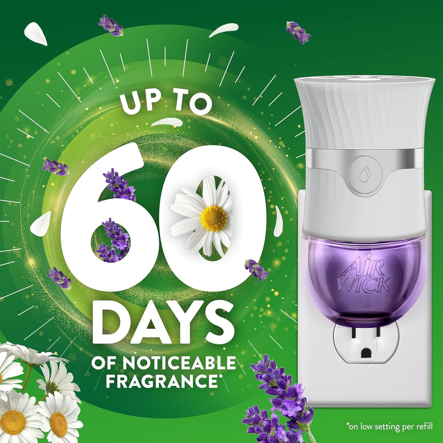 Air Wick Plug In Scented Oil Starter Kit, 2 Warmers + 6 Refills, Vanilla & Pink Papaya, Essential Oils, Air Freshener